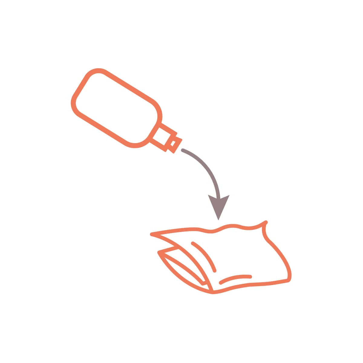 Detailed in white and orange, Step 4 of the Marble Care Program displays how to apply the sealer to your table using a clean folded microfibre cloth