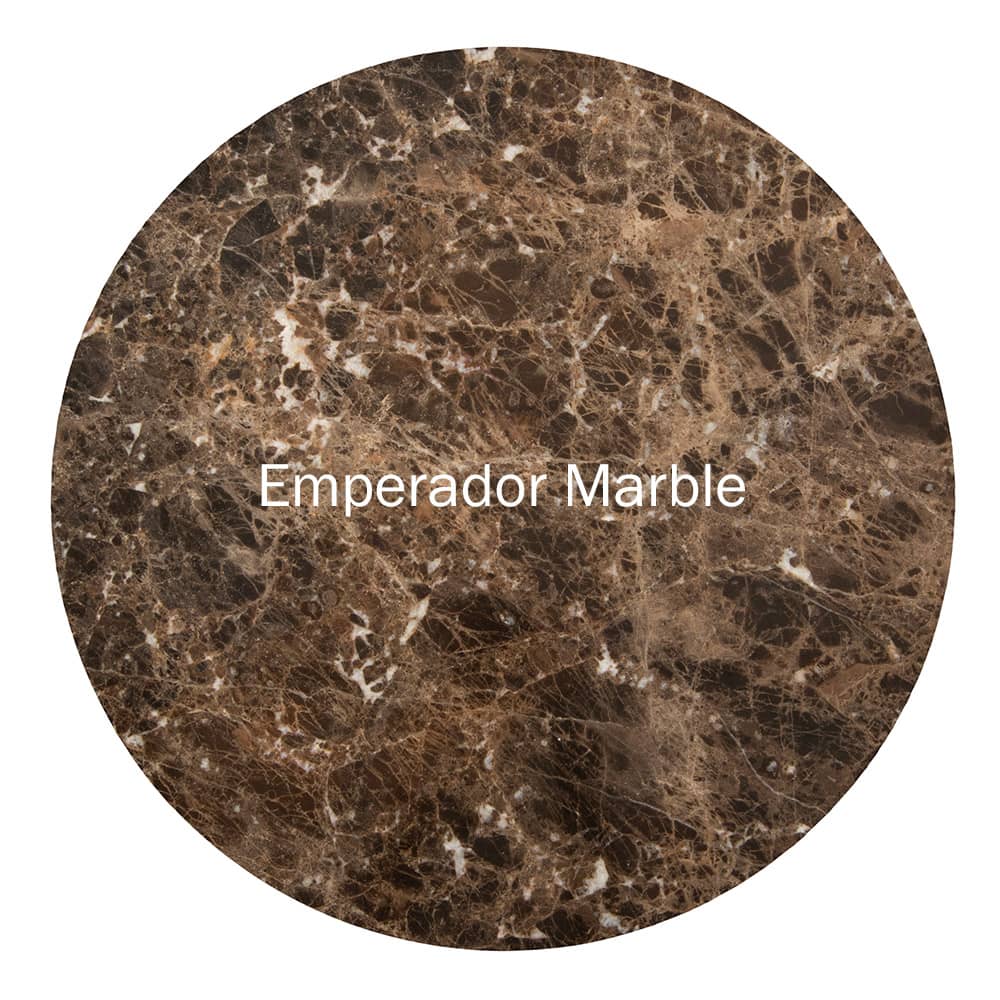 An exceptionally detailed close up of the extravagant emperador marble